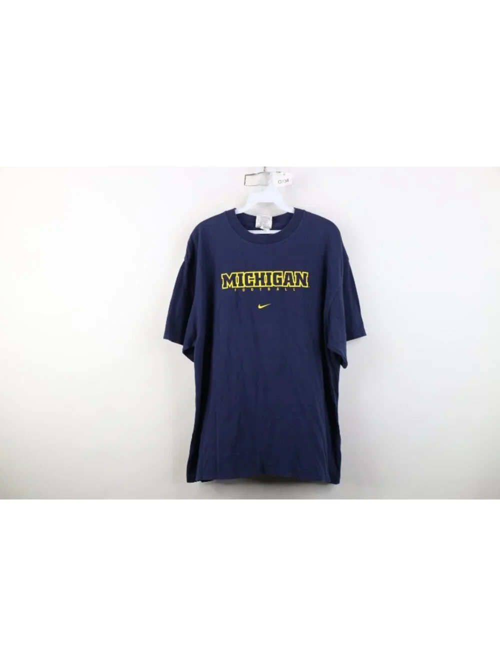 Vintage 90s Nike Mens Large University of Michigan Football Short Sleeve T-Shirt